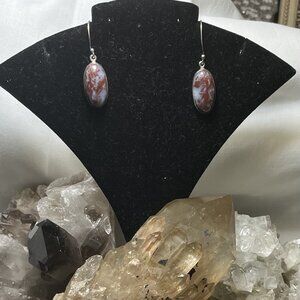 New Sterling Silver Earrings Ocean Jasper